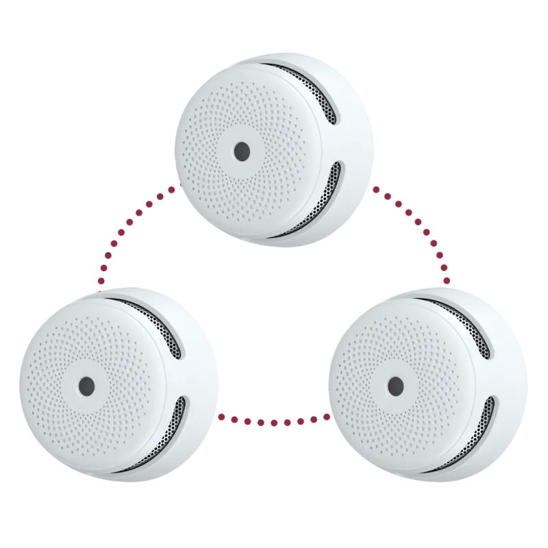Pack de 3 mini detector de humo autónomo X-Sense - Permite conectar 24 detectores por RF 868MHz - Duración de la bate... - Alarm