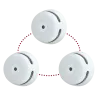 Pack de 3 mini detector de humo autónomo X-Sense - Permite conectar 24 detectores por RF 868MHz - Duración de la bate... - Alarm