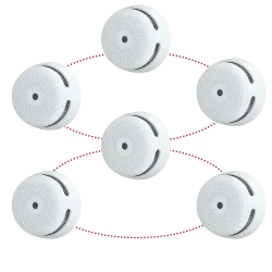 Pack de 6 mini detector de humo autónomo X-Sense - Permite conectar 24 detectores por RF 868MHz - Duración de la bate... - Alarm