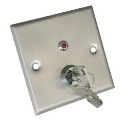 Pulsador con llave - Indicador LED - Testado 500.000 usos - NO/NC/COM/TAMP/LED | Empotrado o superficie - Medidas 86 ... - Alarm