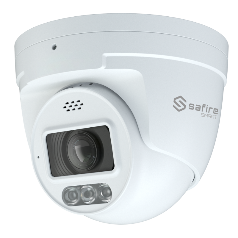 Safire Smart - Cámara Turret IP gama I1 con Disuasión activa - Resolución 8 Megapíxel (3840x2160) - Lente 2.8 mm | MI...