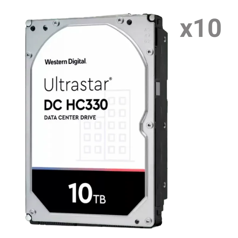 Disco duro Western Digital - 10 unidades | Capacidad 10 TB cada uno - Interfaz SATA 6 Gb/s - Modelo WUS721010ALE6L4 -... - Alarm