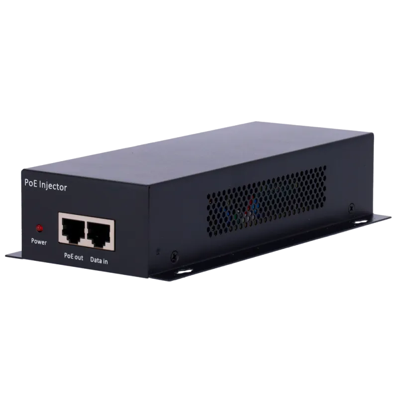 Inyector PoE Dual - Entrada RJ45 10/100/1000/10000 Mbps - Potencia total 60 W - Distancia máxima 100 m - PoE/PoE+ IEE... - Alarm