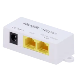 Inyector PoE Pasivo - Entrada/Salida RJ45 10/100/1000 Mbps - 12-24v - Distancia máxima 100 m - Compatible con RG-AirM... - Alarm
