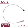 Cable SFTP - Ethernet - Conectores RJ45 - Categoría 6A - 0,3 m - Color blanco