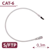 Cable SFTP - Ethernet - Conectores RJ45 - Categoría 6A - 0,3 m - Color blanco - AlarmSystems.Shop