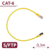 Cable SFTP - Ethernet - Conectores RJ45 - Categoría 6A - 0,3 m - Color amarillo