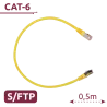 Cable SFTP - Ethernet - Conectores RJ45 - Categoría 6A - 0,5 m - Color amarillo - AlarmSystems.Shop