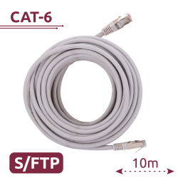 Cable SFTP - Ethernet - Conectores RJ45 - Categoría 6A - 10 m - Color blanco