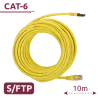Cable SFTP - Ethernet - Conectores RJ45 - Categoría 6A - 10 m - Color amarillo - AlarmSystems.Shop