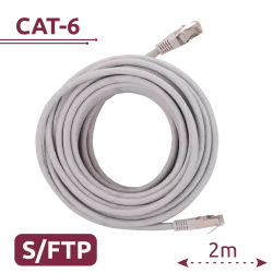 Cable SFTP - Ethernet - Conectores RJ45 - Categoría 6A - 2 m - Color blanco - AlarmSystems.Shop