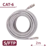 Cable SFTP - Ethernet - Conectores RJ45 - Categoría 6A - 2 m - Color blanco - AlarmSystems.Shop