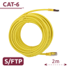 Cable SFTP - Ethernet - Conectores RJ45 - Categoría 6A - 2 m - Color amarillo