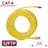 Cable SFTP - Ethernet - Conectores RJ45 - Categoría 6A - 2 m - Color amarillo - AlarmSystems.Shop