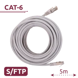 Cable SFTP - Ethernet - Conectores RJ45 - Categoría 6A - 5 m - Color blanco - AlarmSystems.Shop
