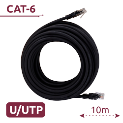 Cable UTP - Ethernet - Conectores RJ45 - Categoría 6 - 10 m - Color negro