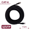 Cable UTP - Ethernet - Conectores RJ45 - Categoría 6 - 15 m - Color negro