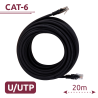 Cable UTP - Ethernet - Conectores RJ45 - Categoría 6 - 20 m - Color negro