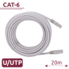 Cable UTP - Ethernet - Conectores RJ45 - Categoría 6 - 20 m - Color blanco