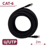 Cable UTP - Ethernet - Conectores RJ45 - Categoría 6 - 2 m - Color negro