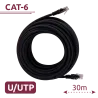 Cable UTP - Ethernet - Conectores RJ45 - Categoría 6 - 30 m - Color negro - AlarmSystems.Shop
