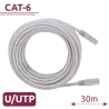 Cable UTP - Ethernet - Conectores RJ45 - Categoría 6 - 30 m - Color blanco - AlarmSystems.Shop