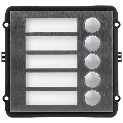 Módulo de extensión - Compatible con XS-V2000E-MIP - 5 botones mecánicos - 5 Etiquetas personalizadas con LED - Acero... - Alarm