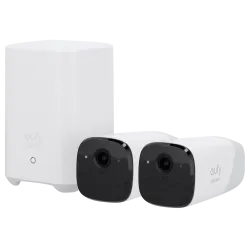 Kit 2 Cámaras + 1 HomeBase Eufy by Anker - 2K / 13400 mAh / Sensor PIR + Humanos - HomeBase WiFi / LAN / RF con siren... - Alarm