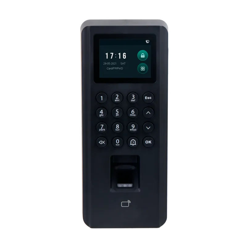 Control de acceso y presencia - Huella, tarjeta MF y PIN - 30.000 usuarios | 100.000 registros - TCP/IP, WiFi, USB, O... - Alarm