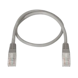 Cable UTP Safire - Ethernet - Conectores RJ45 - Categoría 5E - 0.3 m - Color gris - AlarmSystems.Shop
