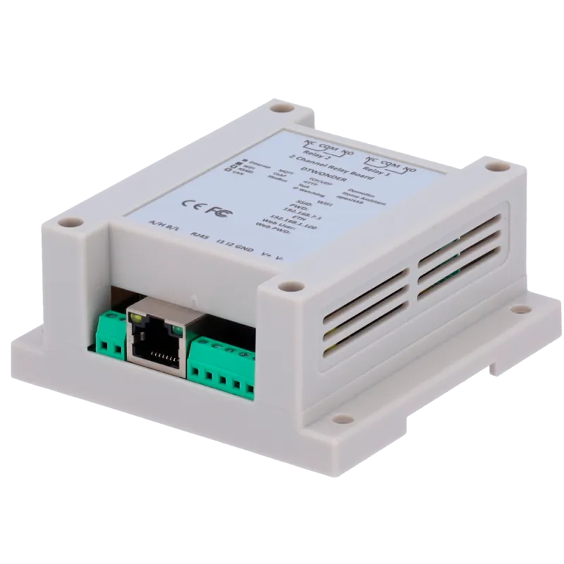 Módulo de adquisición y control de datos - 2 entradas digitales / 2 salidas de relé (NA/NC) - Protocolos: Modbus/TCP,... - Alarm