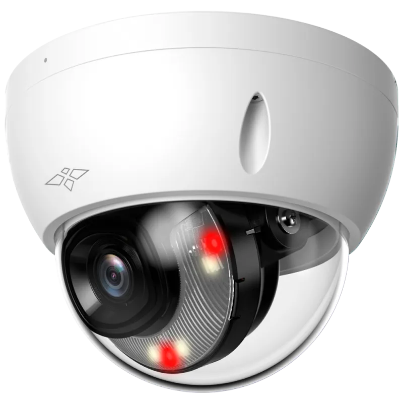 X-Security Cámara IP Dome - 4 Megapíxel (2688x1520) - Lente fija 2.8mm - WDR 120dB | Dual Light(IR 60m y Luz Blanca... - Alarm