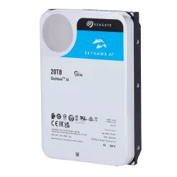 Disco duro Seagate Skyhawk AI - Capacidad 20 TB - Interfaz SATA 6 Gb/s - Hasta 32 transmisiones de inteligencia artif... - Alarm