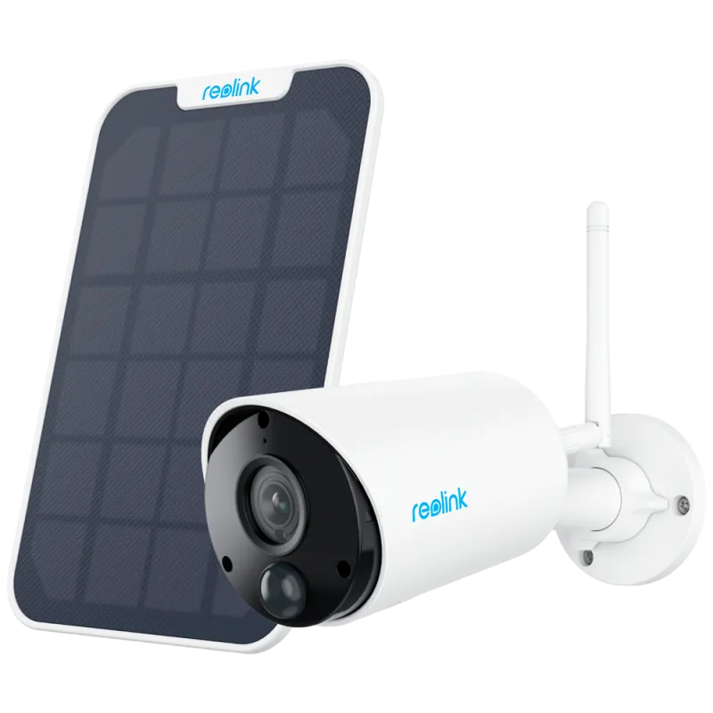Reolink Camara WiFi a Batería con Panel Solar - 3MP (2304 x 1296) - IR 10 m / Sirena - Deteccion PIR Humanos / Vehícu... - Alarm