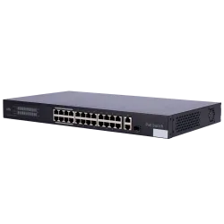 Uniview Switch PoE Cloud Gestionable - 24 PoE802.3af/at + 1 uplink RJ45 +1 uplink Combo - 24 RJ45 10/100Mbps + 1 SFP ... - Alarm