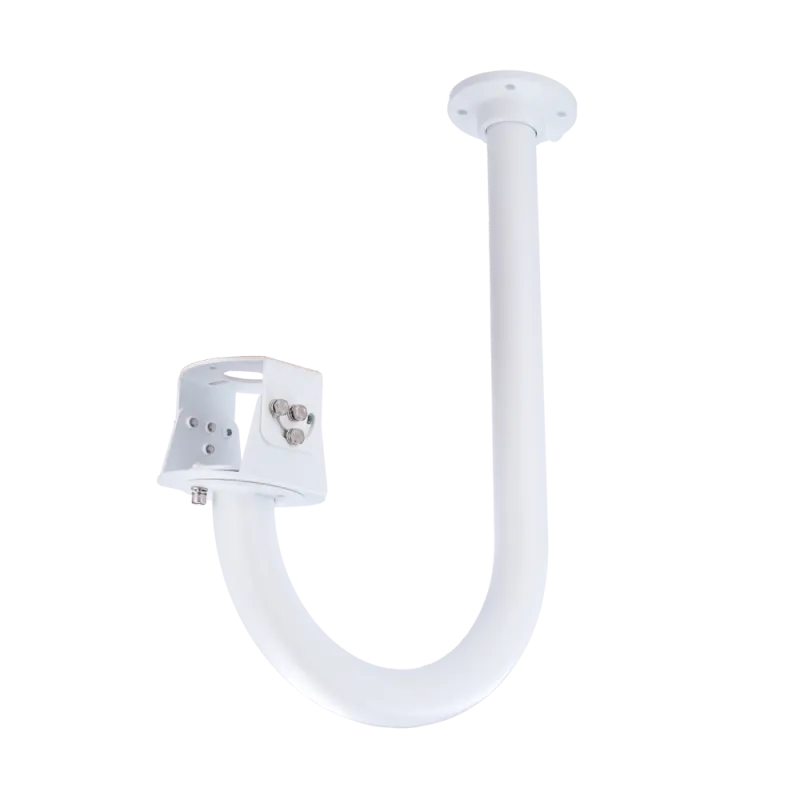 Soporte de pared - Para domos motorizadas - Apto para uso en exterior y interior - Color blanco - Pasador de cables - AlarmSyste