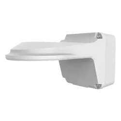 Soporte de pared - Para cámaras domo - Caja de conexiones - Apto para uso en exterior - Color blanco - Pasador de cables - Alarm