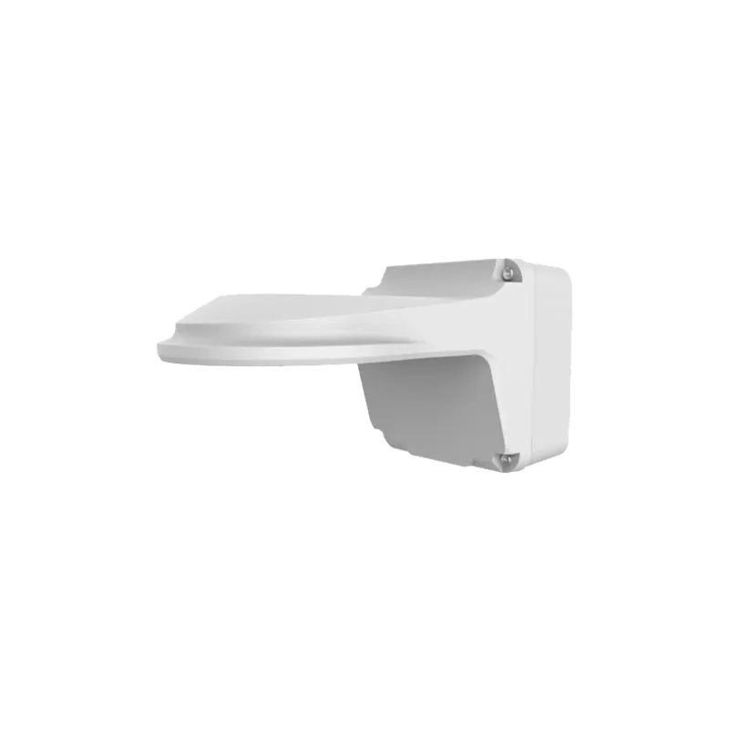 Soporte de pared - Para cámaras domo - Caja de conexiones - Apto para uso en exterior - Color blanco - Pasador de cables - Alarm