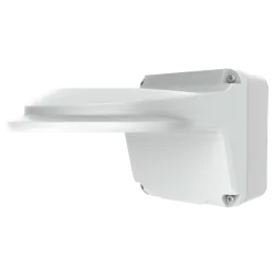 Soporte de pared - Para cámaras domo - Caja de conexiones - Apto para uso en exterior - Color blanco - Pasador de cables - Alarm