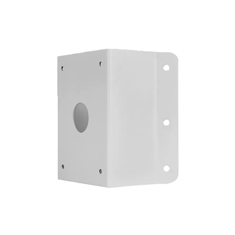 Soporte de esquina - Para cámaras motorizadas UNIVIEW - Apto para uso en exterior - Pasador de cables - Color blanco - AlarmSyst