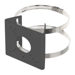 Soporte para mástiles - Para cámaras bullet - Apto para uso exterior - Rango diámetro 55~127 mm - Pasador de cables -... - Alarm