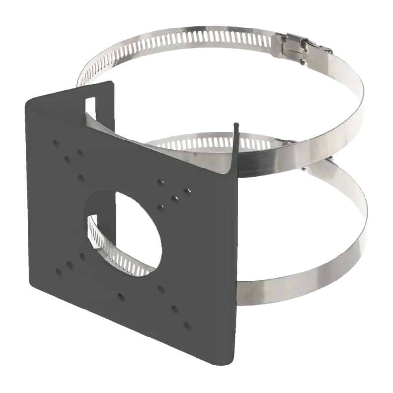 Soporte para mástiles - Para cámaras bullet - Apto para uso exterior - Rango diámetro 55~127 mm - Pasador de cables -... - Alarm