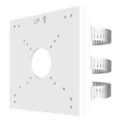 Soporte para mástiles - Para cámaras bullet - Apto para uso exterior - Rango diámetro 67~127 mm - Color blanco - Pasa... - Alarm