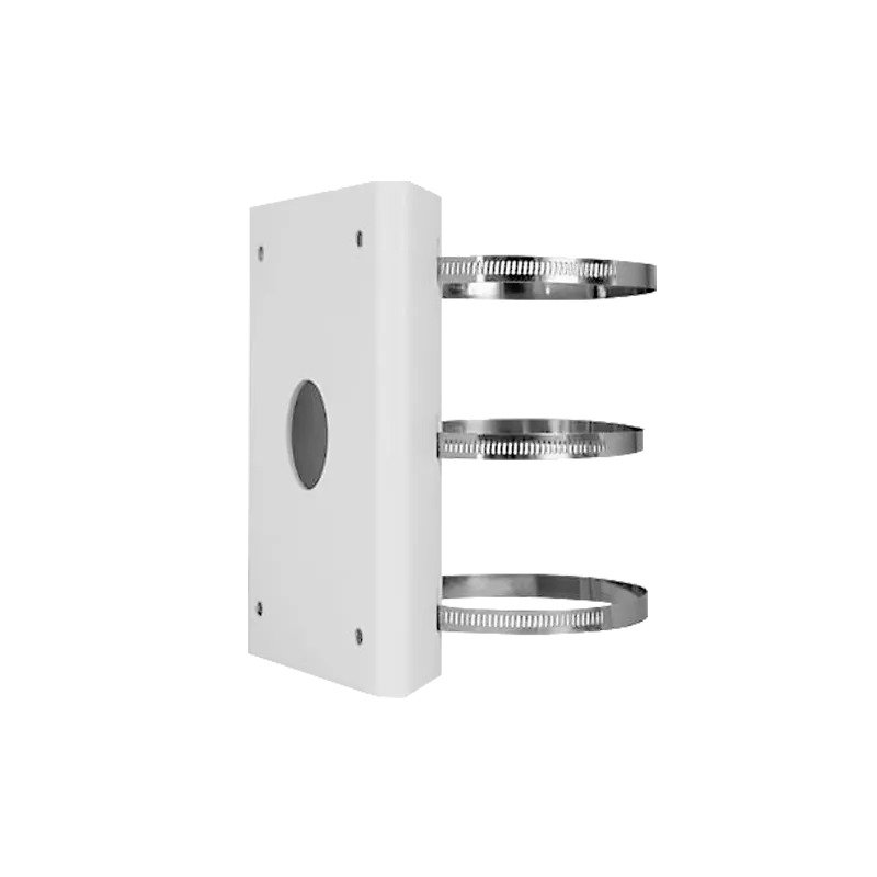 Soporte de mástiles - Para cámaras UNIVIEW PTZ - Apto para uso en exterior - Color blanco - Pasador de cables - AlarmSystems.Sho