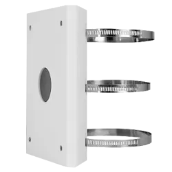 Soporte para mástiles - Para cámaras Uniview PTZ - Apto para uso exterior - Rango diámetro 67~127 mm - Color blanco -... - Alarm