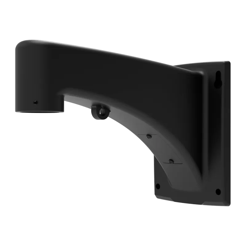 Soporte de pared - Para domos motorizados - Apto para uso en exterior - Color Negro - Pasador de cables - AlarmSystems.Shop