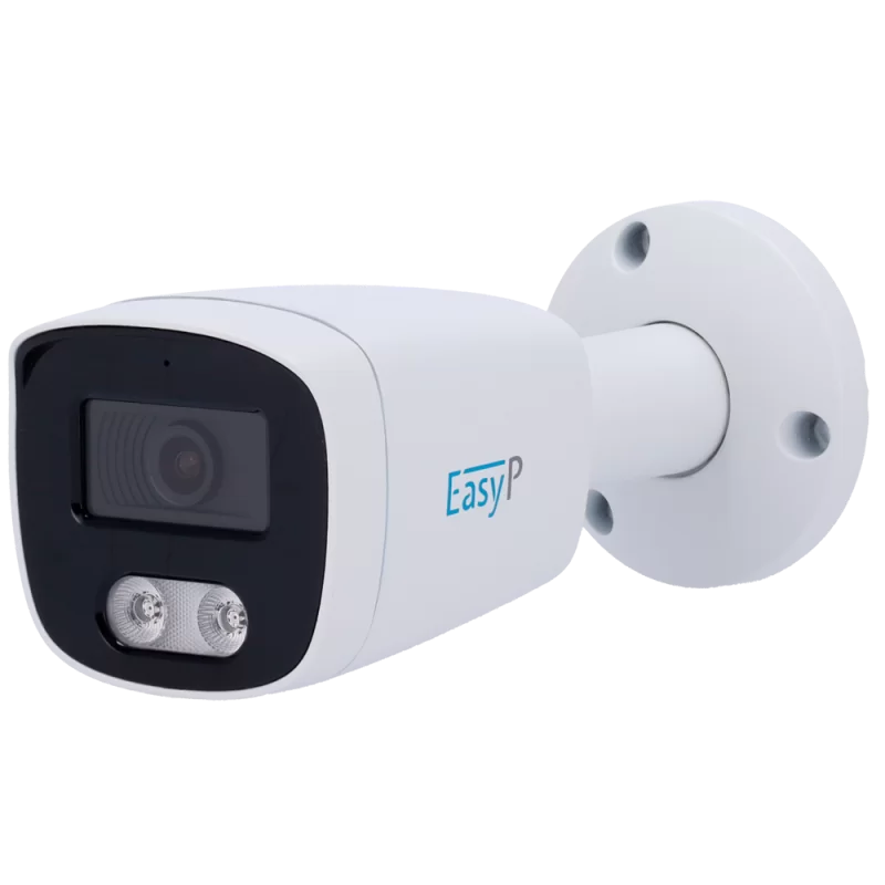 Cámara Bullet IP AI EASY-P - 4MP | Lente 2.8 mm - IR 25 m | Mic - Compatibilidad total con Uniview y Hikvision - Sopo... - Alarm