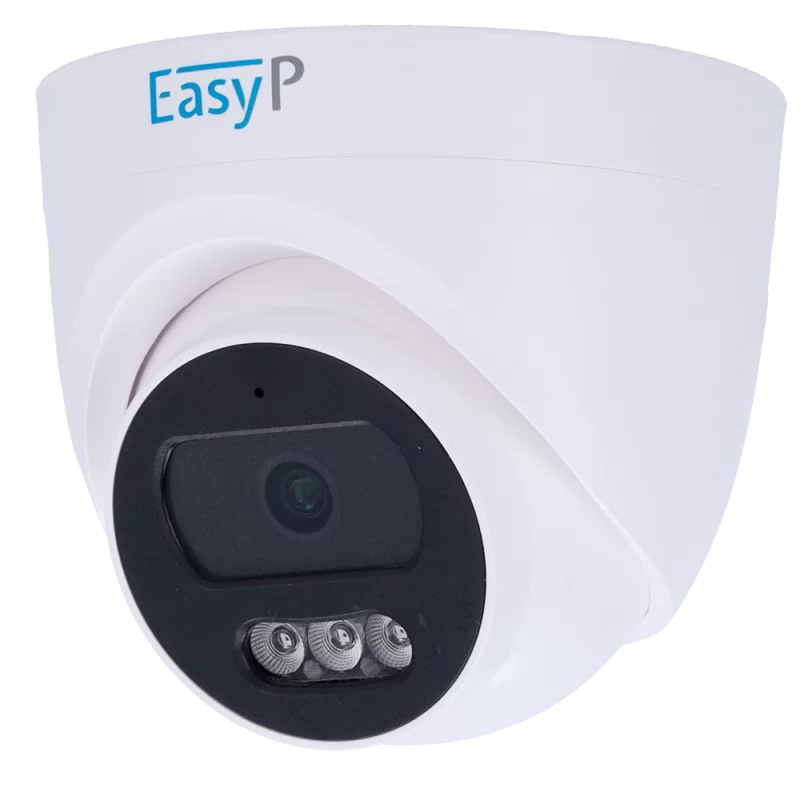 Cámara Turret IP EASY-P - 2MP | Lente 2.8 mm - IR 25 m | Mic - Compatibilidad total con Uniview y Hikvision - Soporta... - Alarm