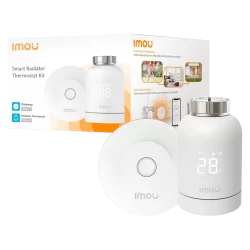 Imou Termostato de radiador inteligente - Gestiona desde la App - Zigbee 3.0 - HUB Gateway incluido - Bajo consumo - ... - Alarm