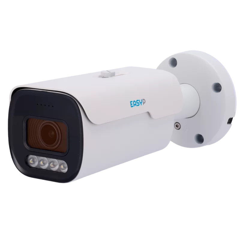 Cámara Bullet IP AI EASY-P - 5MP | Lente Motorizada 2.7~13.5 mm - IR 50 m | Luz blanca 40 m | Mic - Compatibilidad to... - Alarm